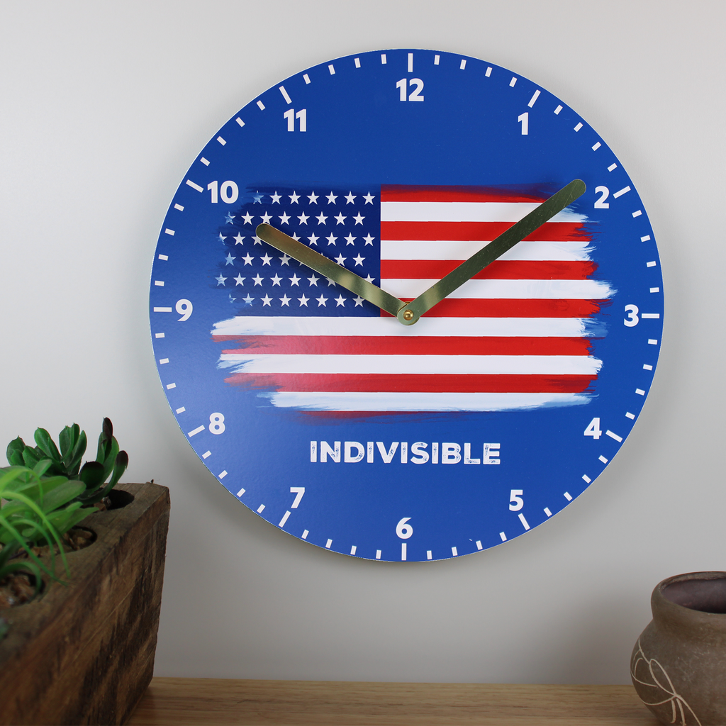 American Flag Wall Clock