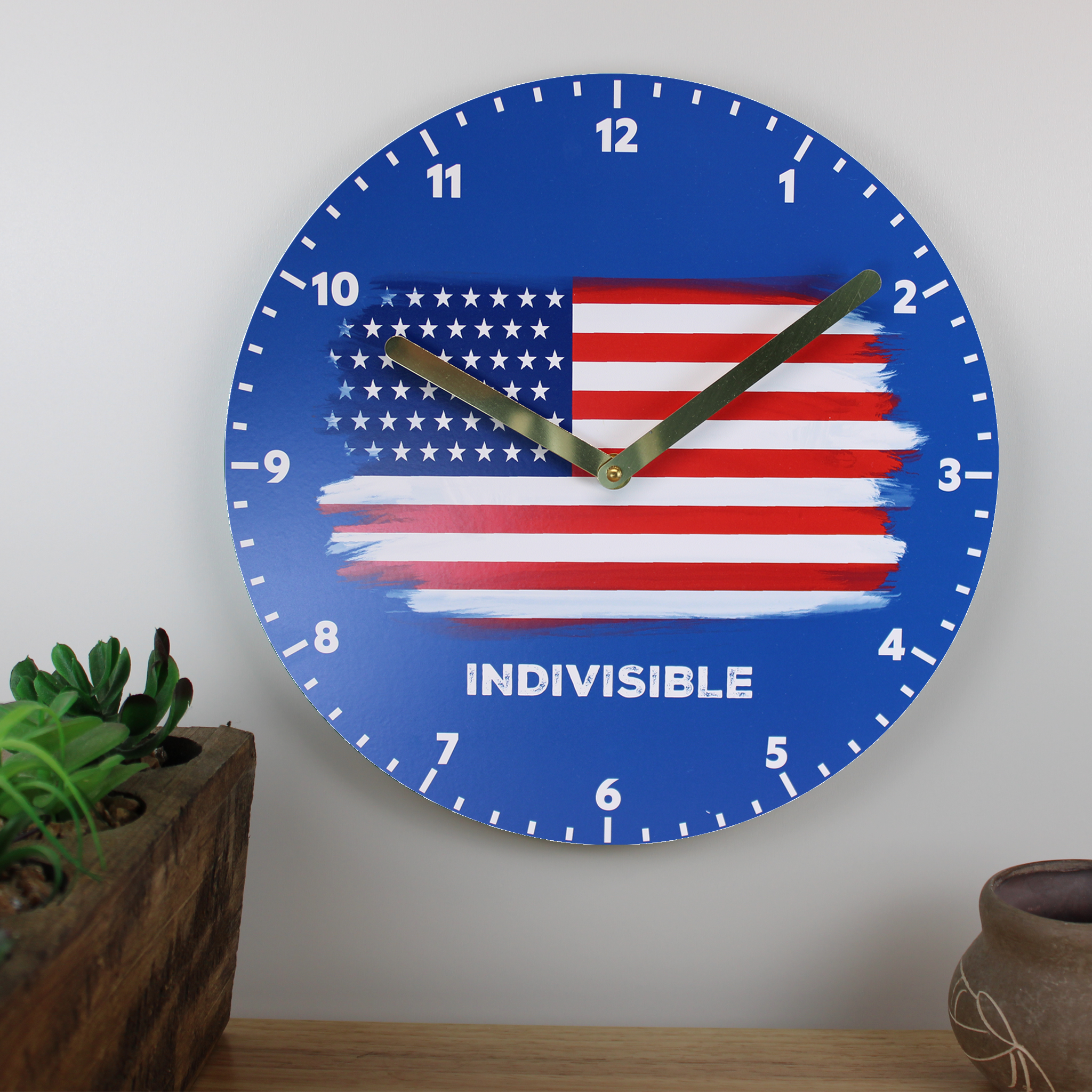American Flag Wall Clock